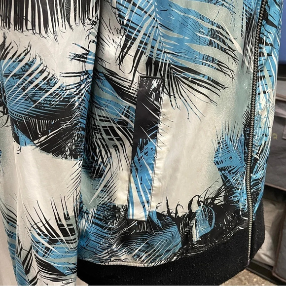 GUESS Venice Island Tropical Bomber Jacket sz LG - Picture 14 of 16